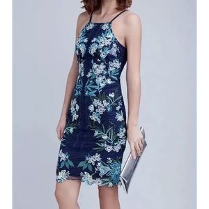 Etcetera Floral embroidered dress in navy, 00
